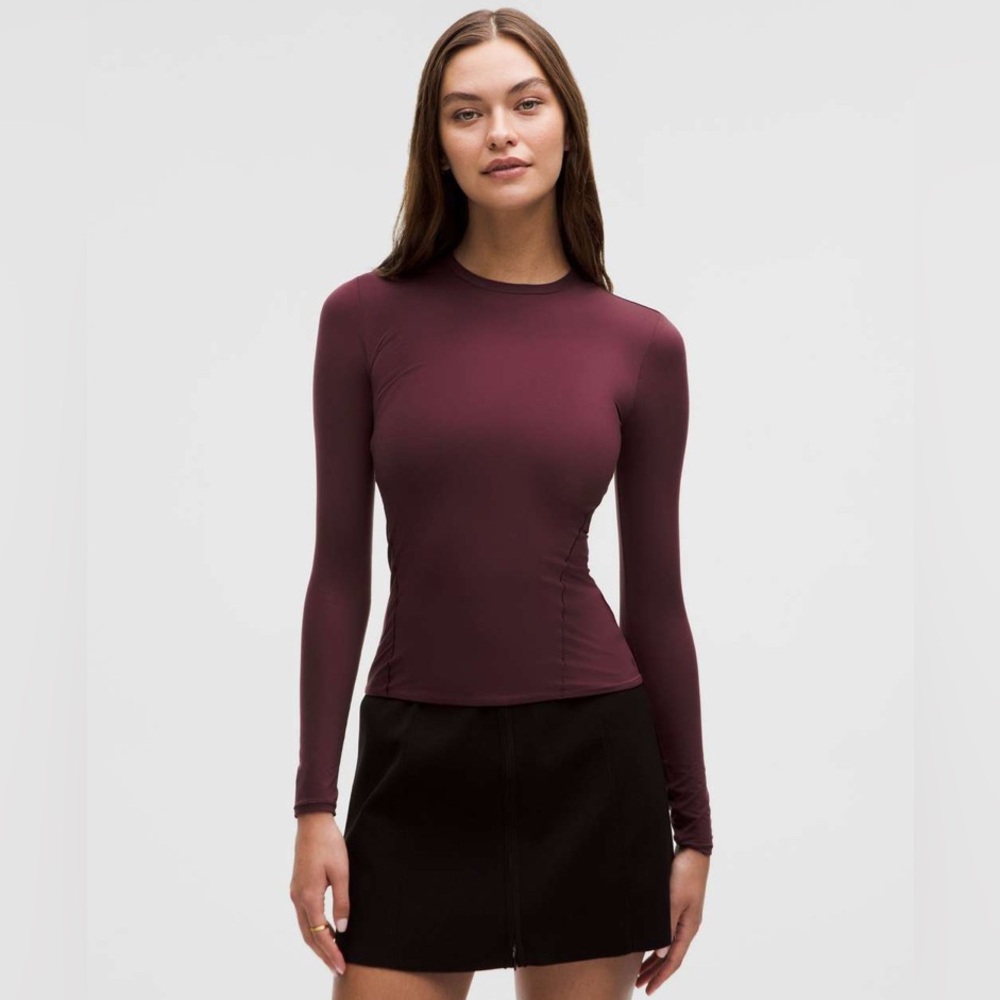 Lululemon Athletica Burgundy Long Sleeve Top